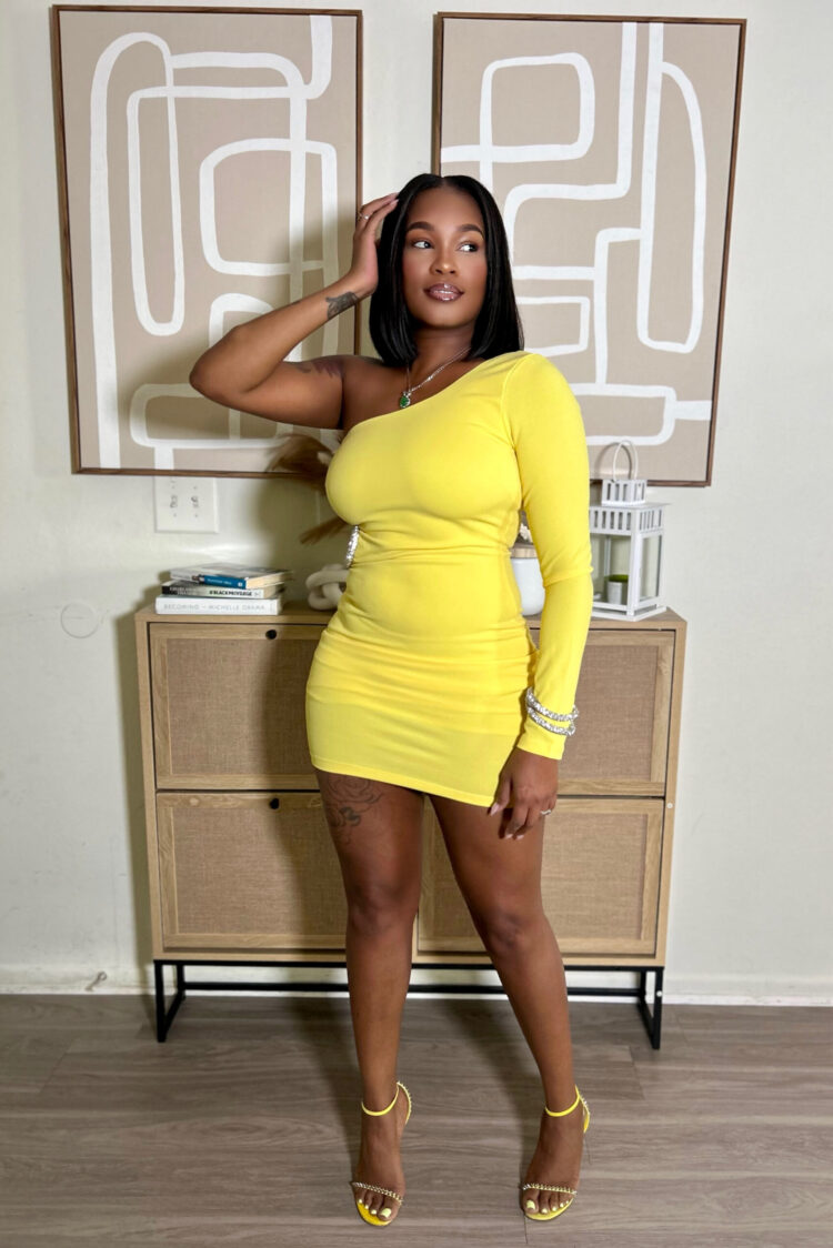 Lemon drop mini dress
